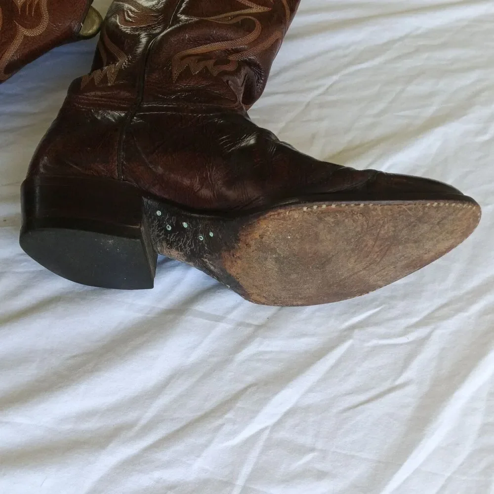 IMPERIAL Men’s Vintage Western Leather Cowboy Boots M704 Size 13 D Made In USA